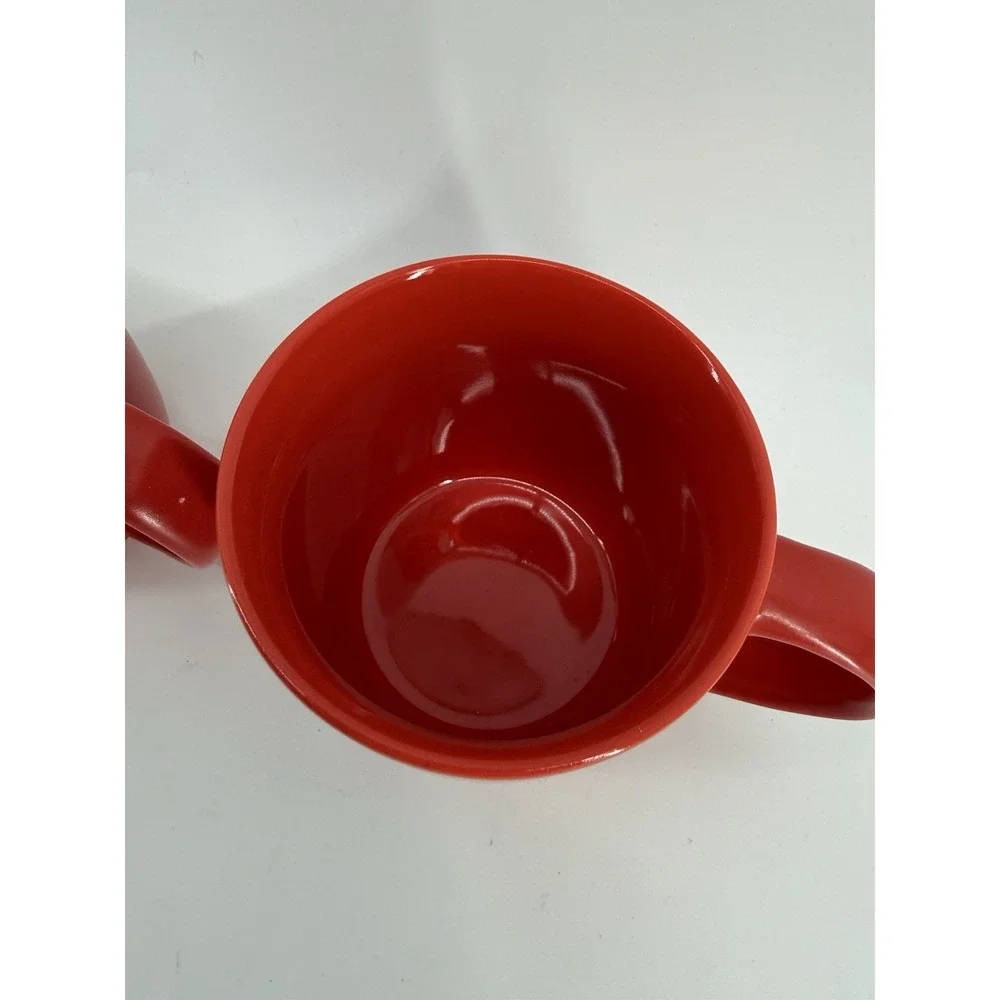 Starbucks Mugs Red w/ Green Siren Logo 12oz Coffee Cups
